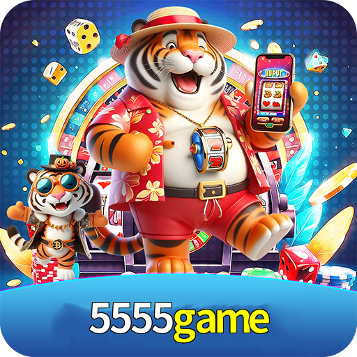 Imagem promocional da 5555game mostrando a plataforma e suas vantagens